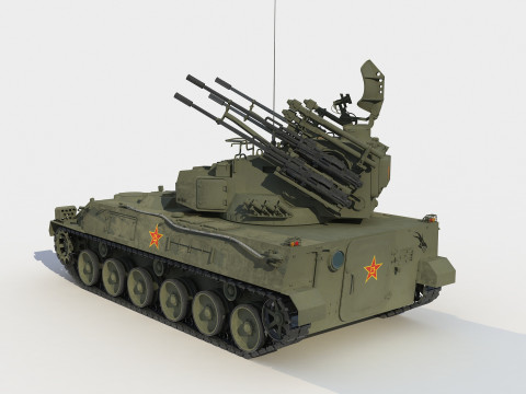 PGZ-04 Type 95 25mm guns 3D 모델