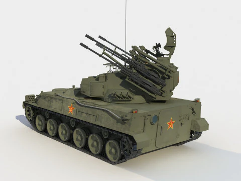 PGZ-04 Type 95 25mm guns 3D Model