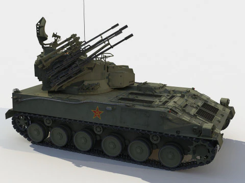 PGZ-04 Type 95 25mm guns 3D Model
