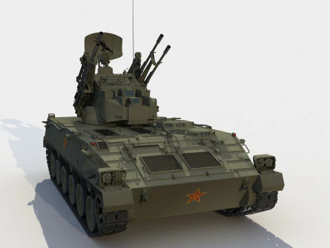 PGZ-04 Type 95 25mm guns 3D Model