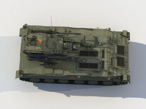 PGZ-04 Type 95 25mm guns 3D Model
