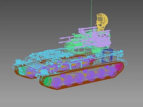 PGZ-04 Type 95 25mm guns 3D Model