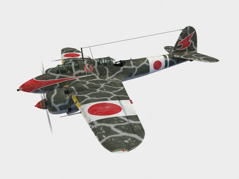 Kawasaki Ki-45 Toryu 3D Modell