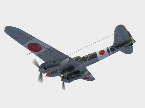 Kawasaki Ki-45 Toryu 3D Modell