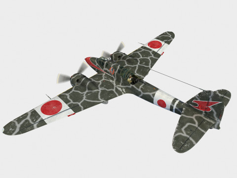 Kawasaki Ki-45 Toryu 3D Modell