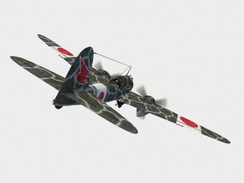 Kawasaki Ki-45 Toryu 3D Modell