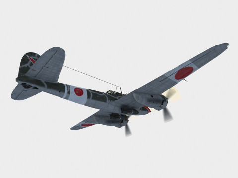 Kawasaki Ki-45 Toryu 3D Modell