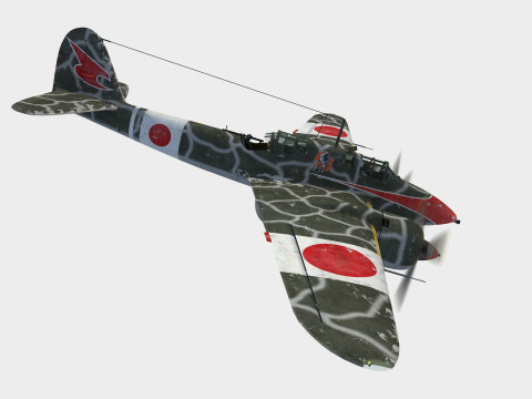 Kawasaki Ki-45 Toryu 3D Modell