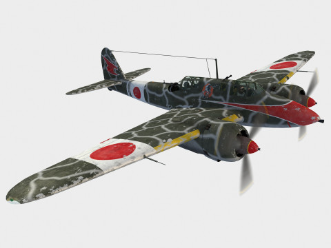 Kawasaki Ki-45 Toryu 3D Modell