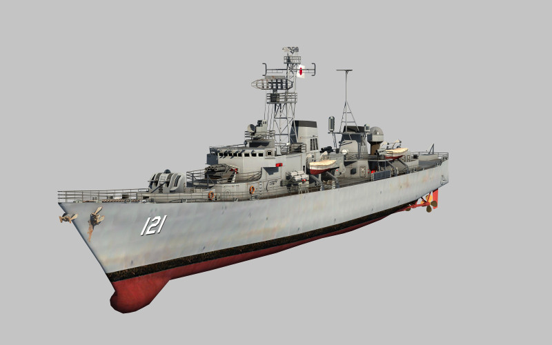 Yugumo Destroyer Model 3D .c4d .max .obj .3ds .fbx .stl .blend 