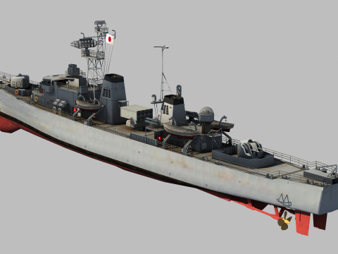 Yugumo Destroyer Model 3D