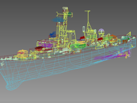 Yugumo Destroyer Model 3D