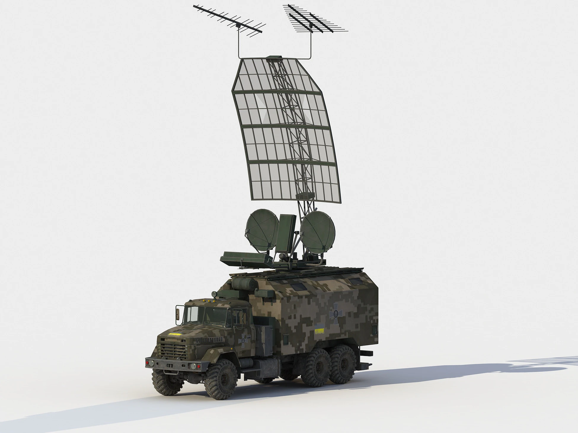 Kolchuga ESM truck electronic warfare 3D Model .c4d .max .obj .3ds .fbx .stl .blend 