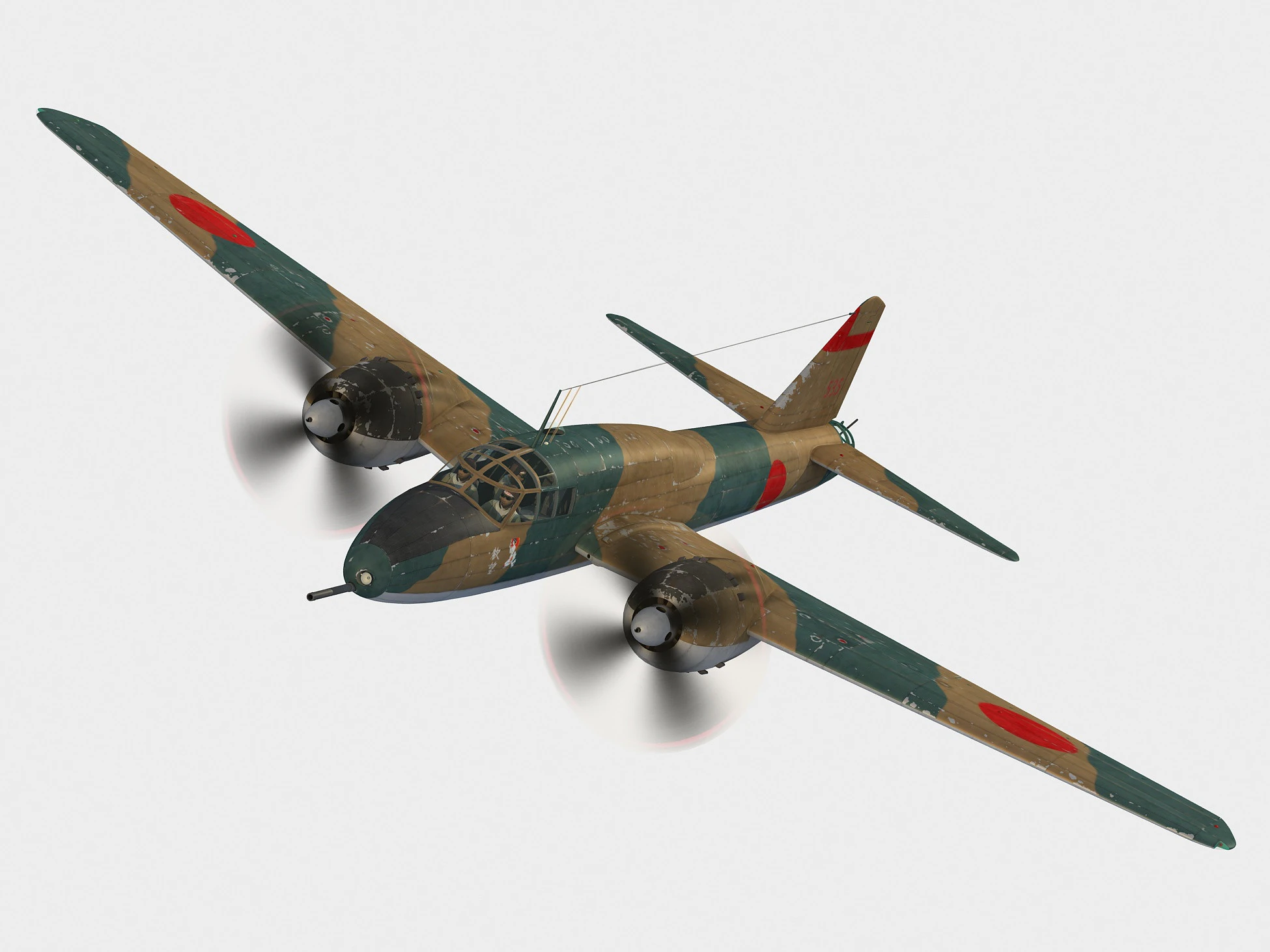 Mitsubishi Ki-109 Tipo 1 Hiryu Modello 3D .c4d .max .obj .3ds .fbx .stl .blend