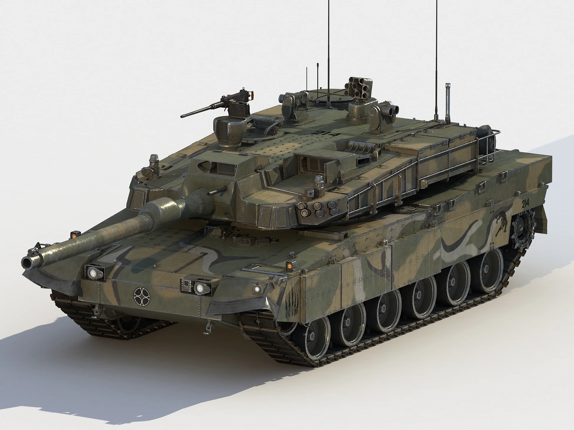 Carro armato della Pantera Nera K-2 Modello 3D .c4d .max .obj .3ds .fbx .stl .blend