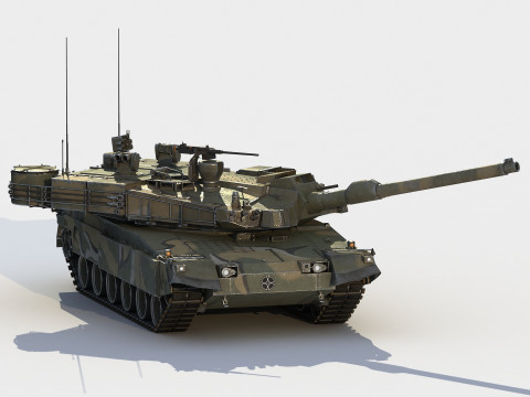 K-2 Black Panther Tank Model 3D