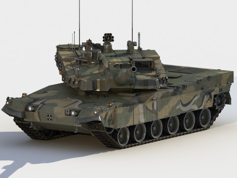 K-2 Black Panther Tank Model 3D