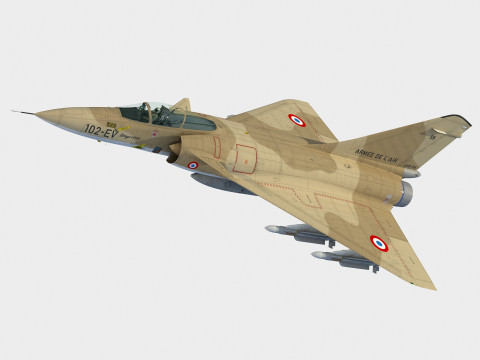 Dassault Mirage 4000 3D Modell
