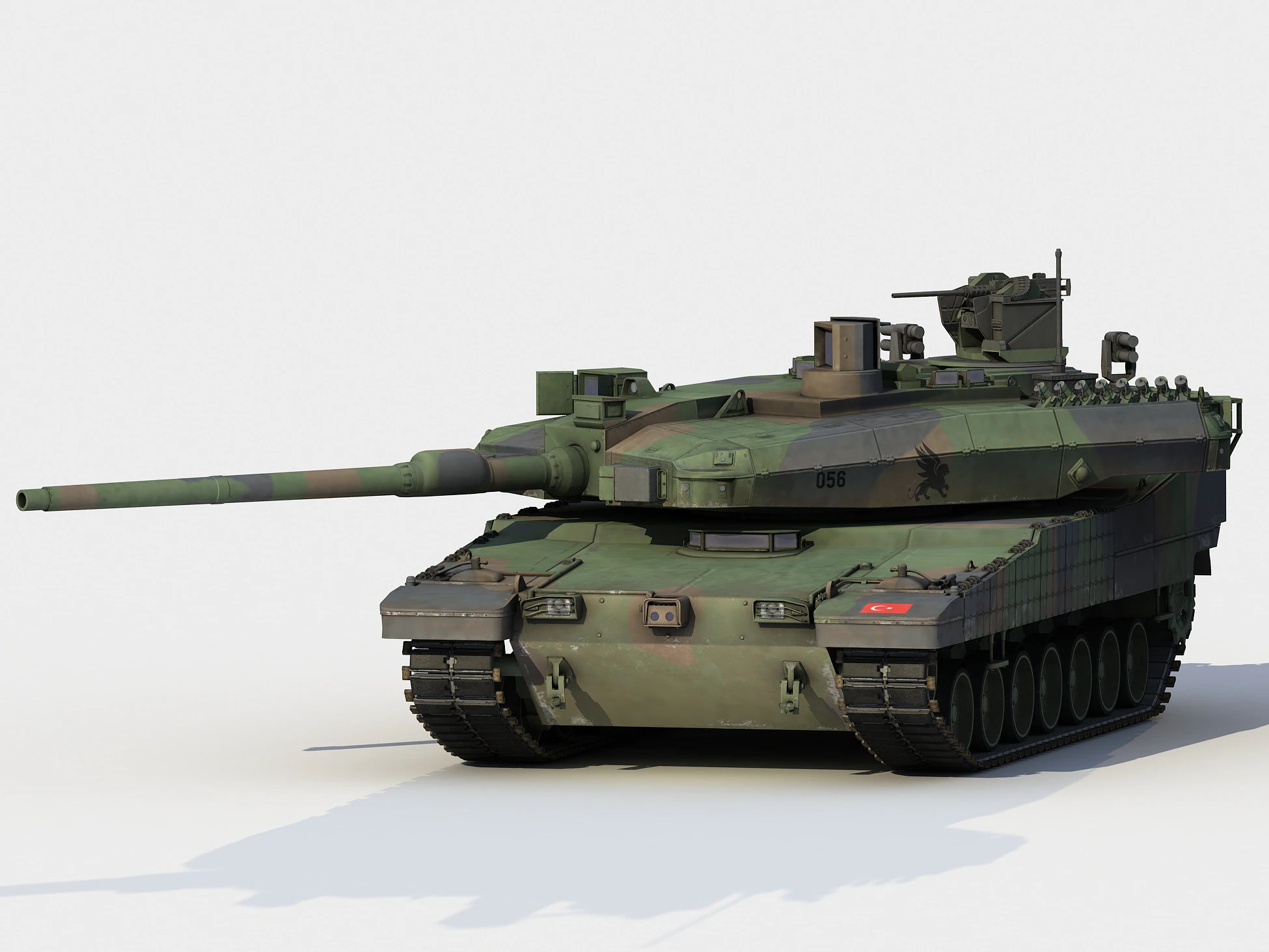 Altay turkish tank 3D Model .c4d .max .obj .3ds .fbx .stl .blend 