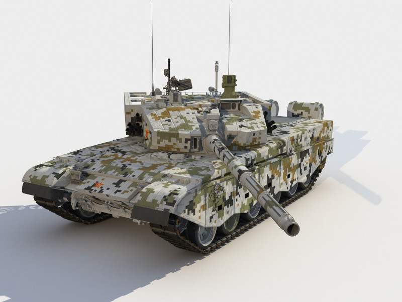Type 99A2-ZTZ-99A chinese tank 3D Model .c4d .max .obj .3ds .fbx .stl .blend 