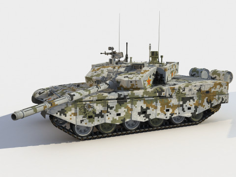 Type 99A2-ZTZ-99A chinese tank 3D Model