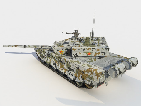 Type 99A2-ZTZ-99A chinese tank 3D Model