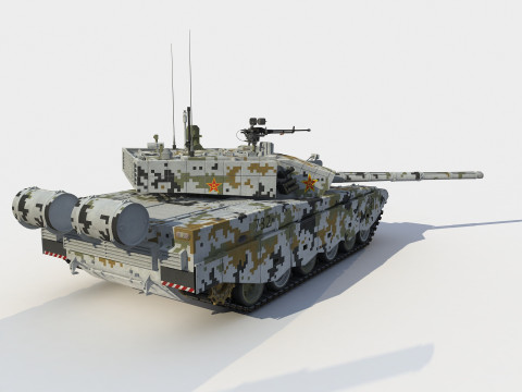 Type 99A2-ZTZ-99A chinese tank 3D Model