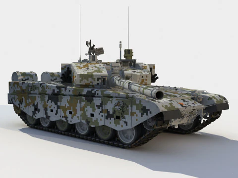 Carro armato cinese tipo 99A2-ZTZ-99A Modello 3D
