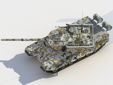 Type 99A2-ZTZ-99A chinese tank 3D Model
