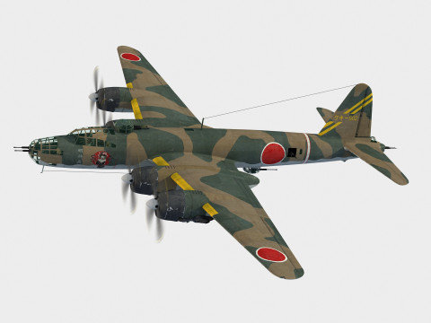 Nakajima G8N Renzan 3D मॉडल