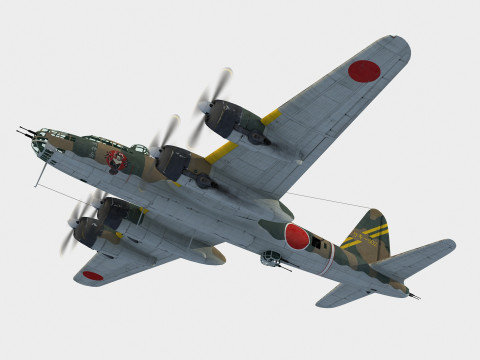 Nakajima G8N Renzan 3D मॉडल