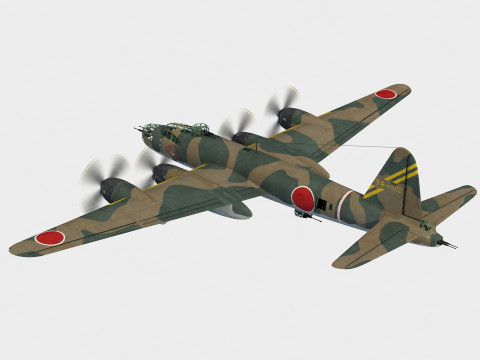 Nakajima G8N Renzan 3D मॉडल