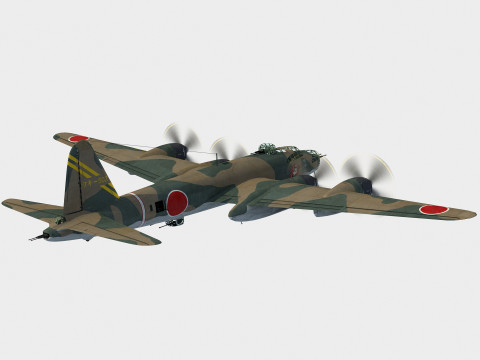 Nakajima G8N Renzan 3D मॉडल