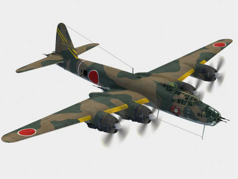 Nakajima G8N Renzan 3D Model