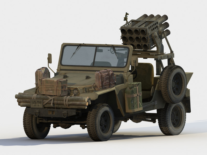 RPU-14 Launcher BM-14 3D Model .c4d .max .obj .3ds .fbx .stl .blend 