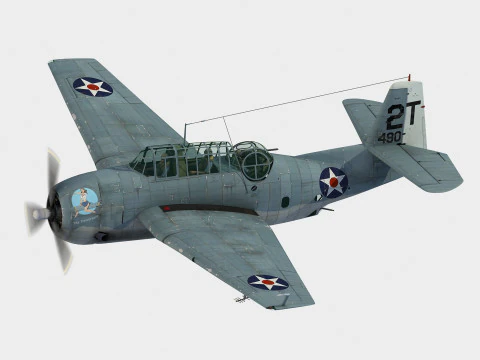 Grumman TBF-1 C Avenger Modello 3D