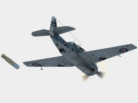 Grumman TBF-1 C Avenger Modello 3D