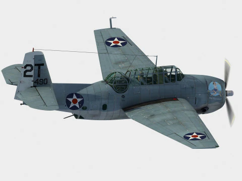 Grumman TBF-1 C Avenger Modello 3D