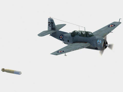 Grumman TBF-1 C Avenger Modello 3D