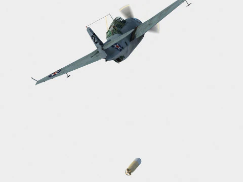 Grumman TBF-1 C Avenger Modello 3D