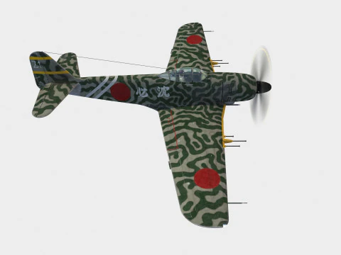 Kawanishi J6 K1 Jinpu 3D Model