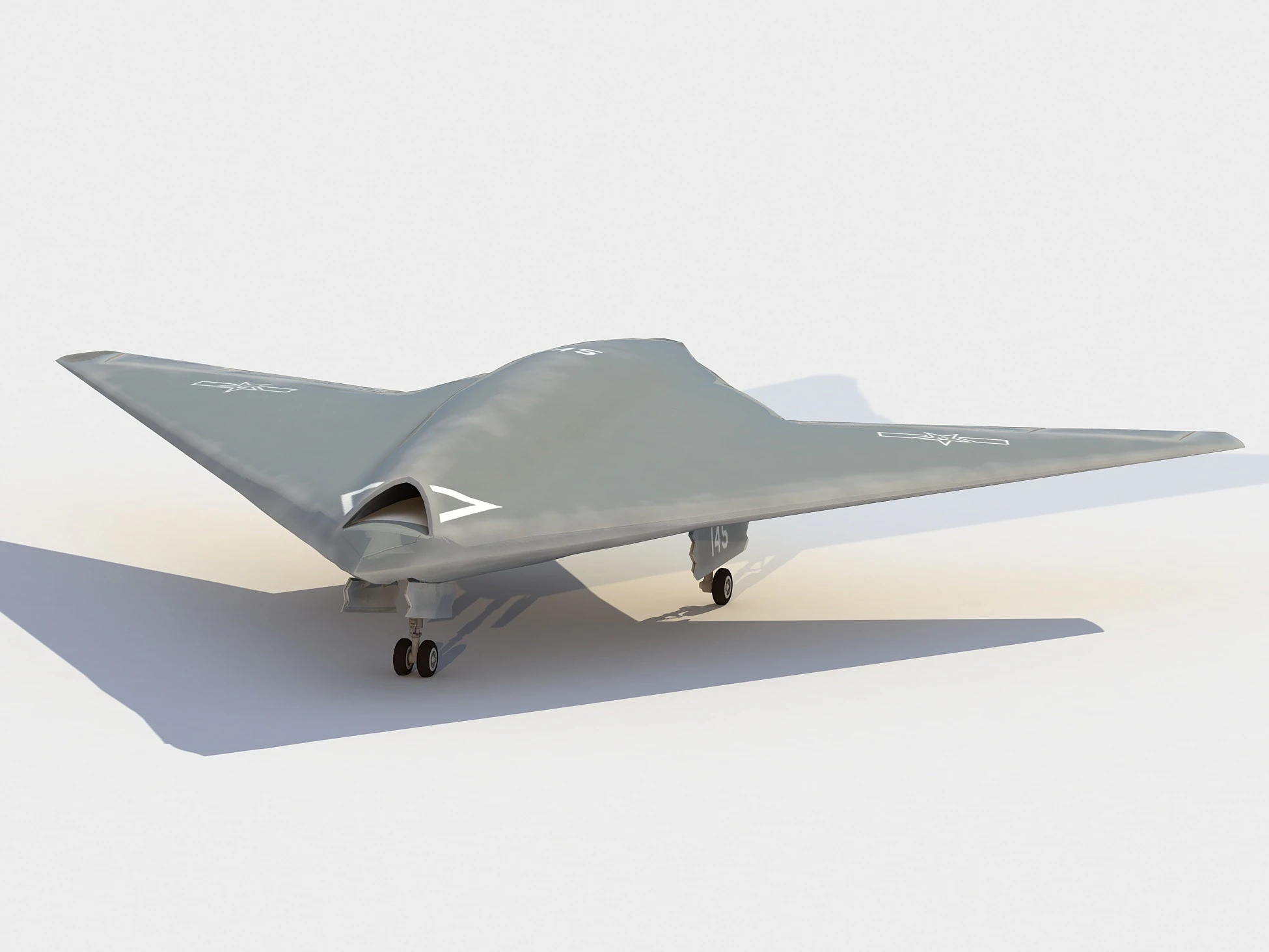 Hongdu GJ-11 Sharp Sword Drone 3D Model .c4d .max .obj .3ds .fbx .stl .blend 