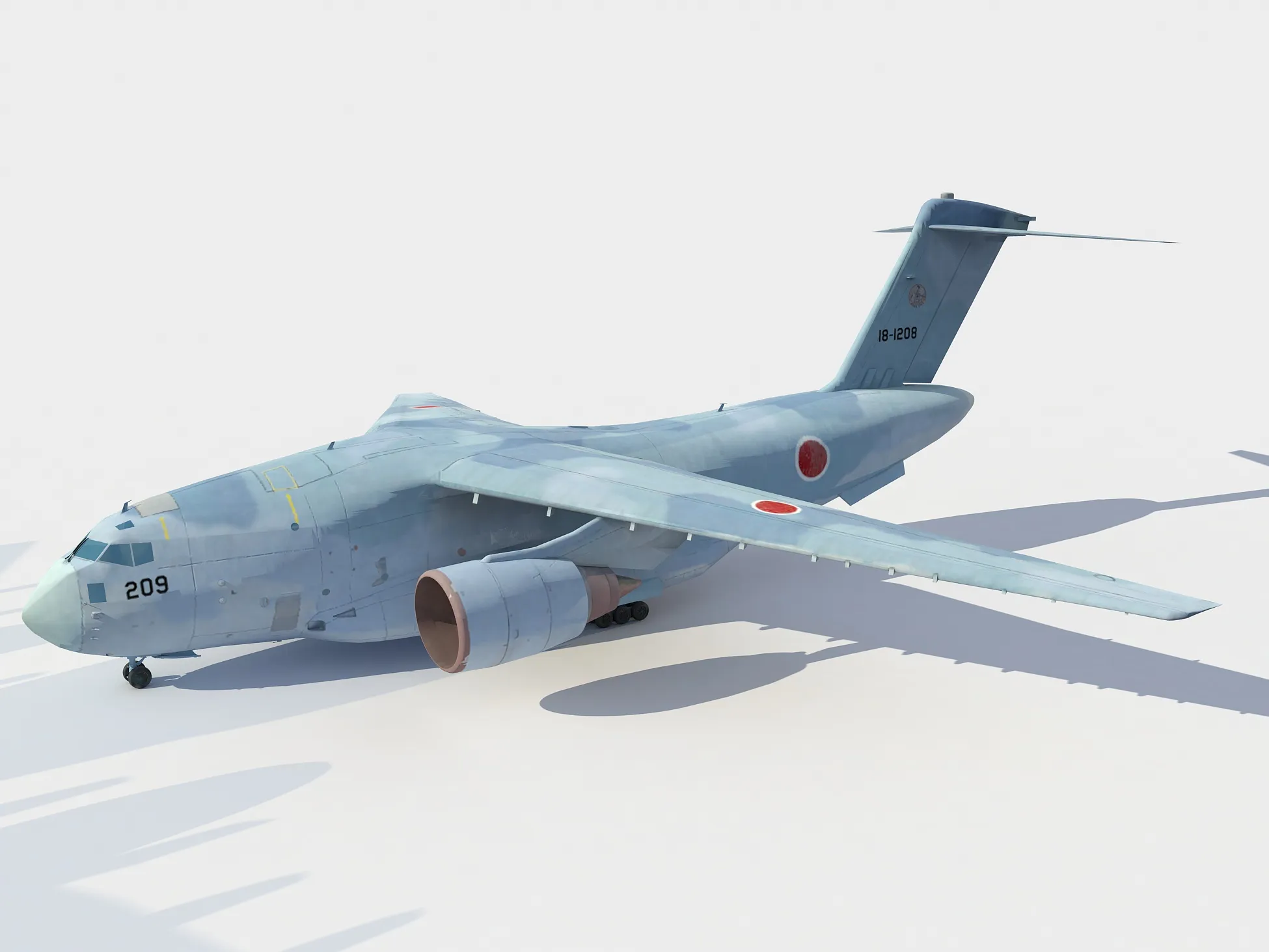 Kawasaki C-2 3D Modell .c4d .max .obj .3ds .fbx .stl .blend 