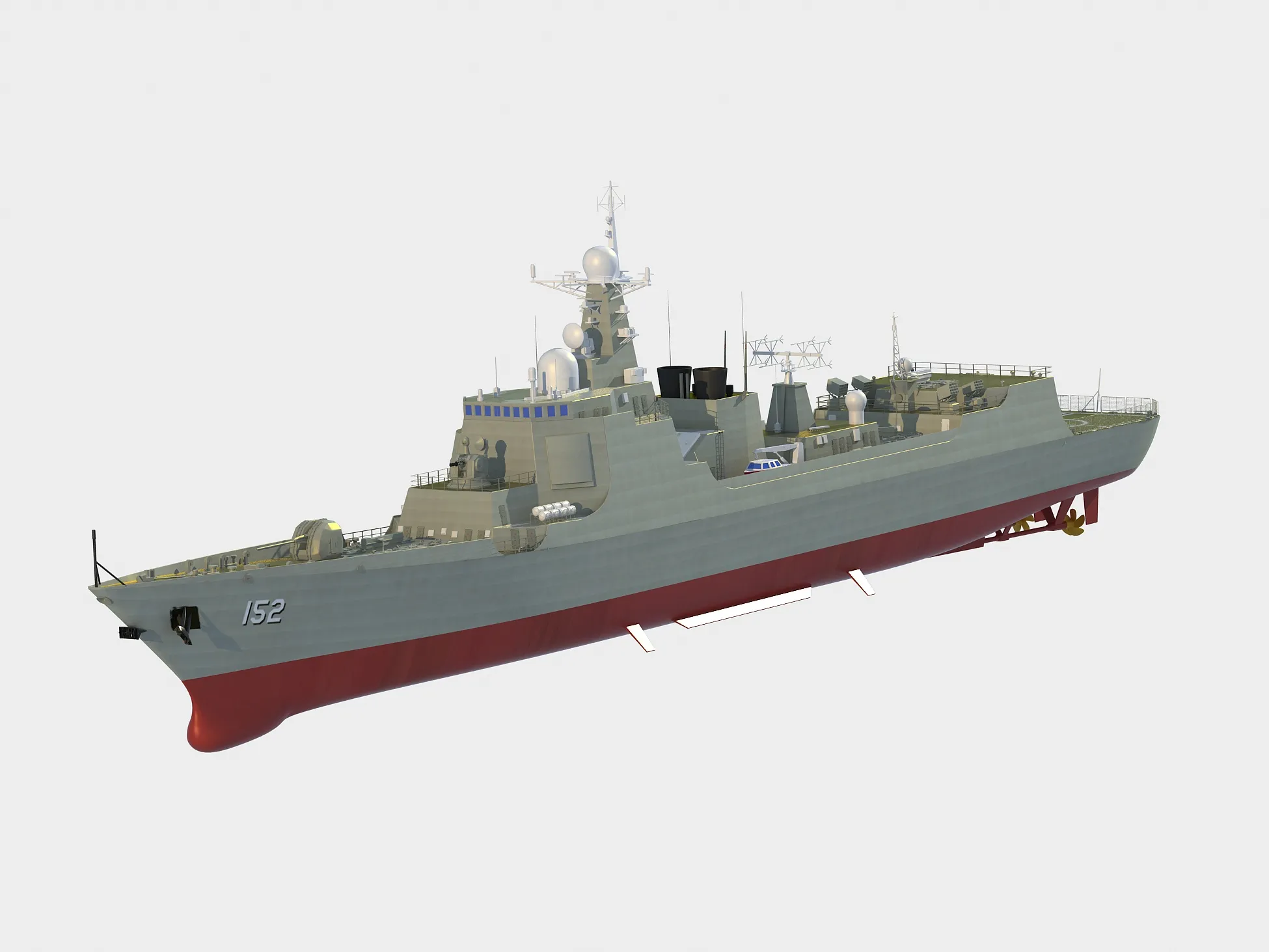 052형 C급 호위함 3D 모델 .c4d .max .obj .3ds .fbx .stl .blend