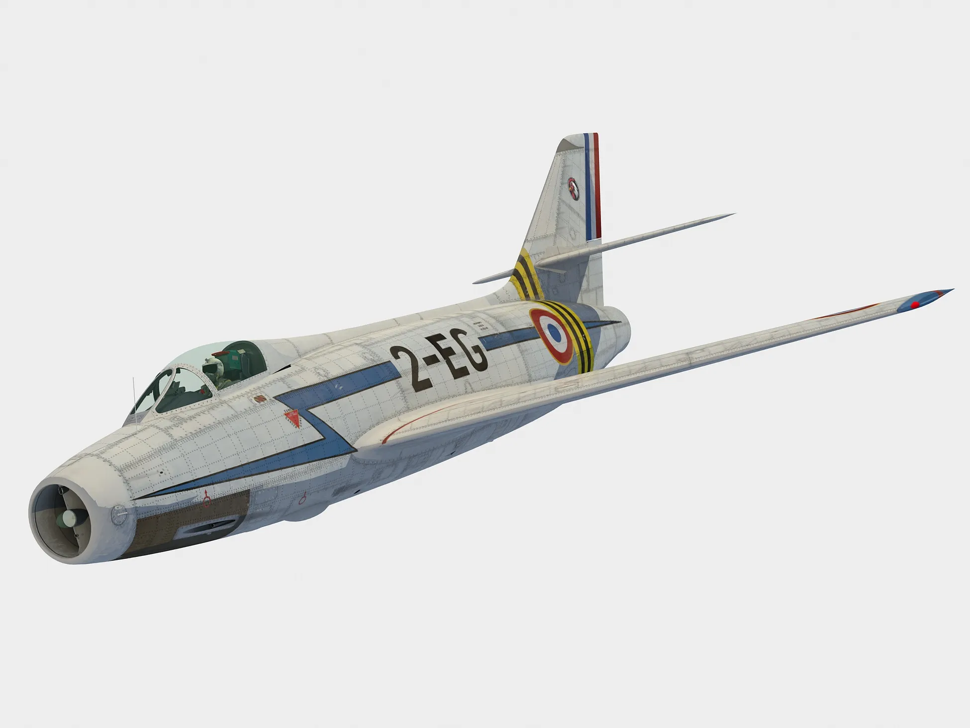 Dassault MD454 Mystre IV 3D Model .c4d .max .obj .3ds .fbx .stl .blend 
