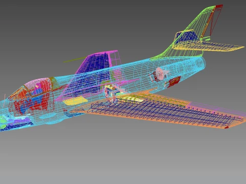 Dassault MD454 Mystre IV 3D Model