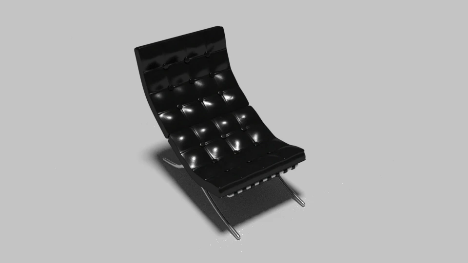 barselona chair 3D Model .c4d .max .obj .3ds .fbx .stl .blend