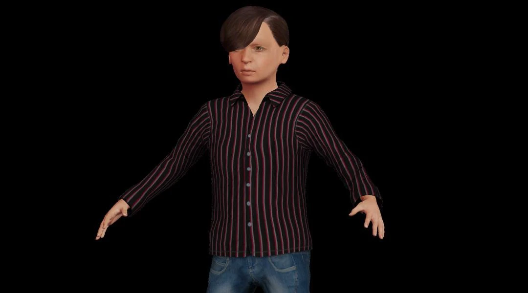 子供 3Dモデル .c4d .max .obj .3ds .fbx .stl .blend 