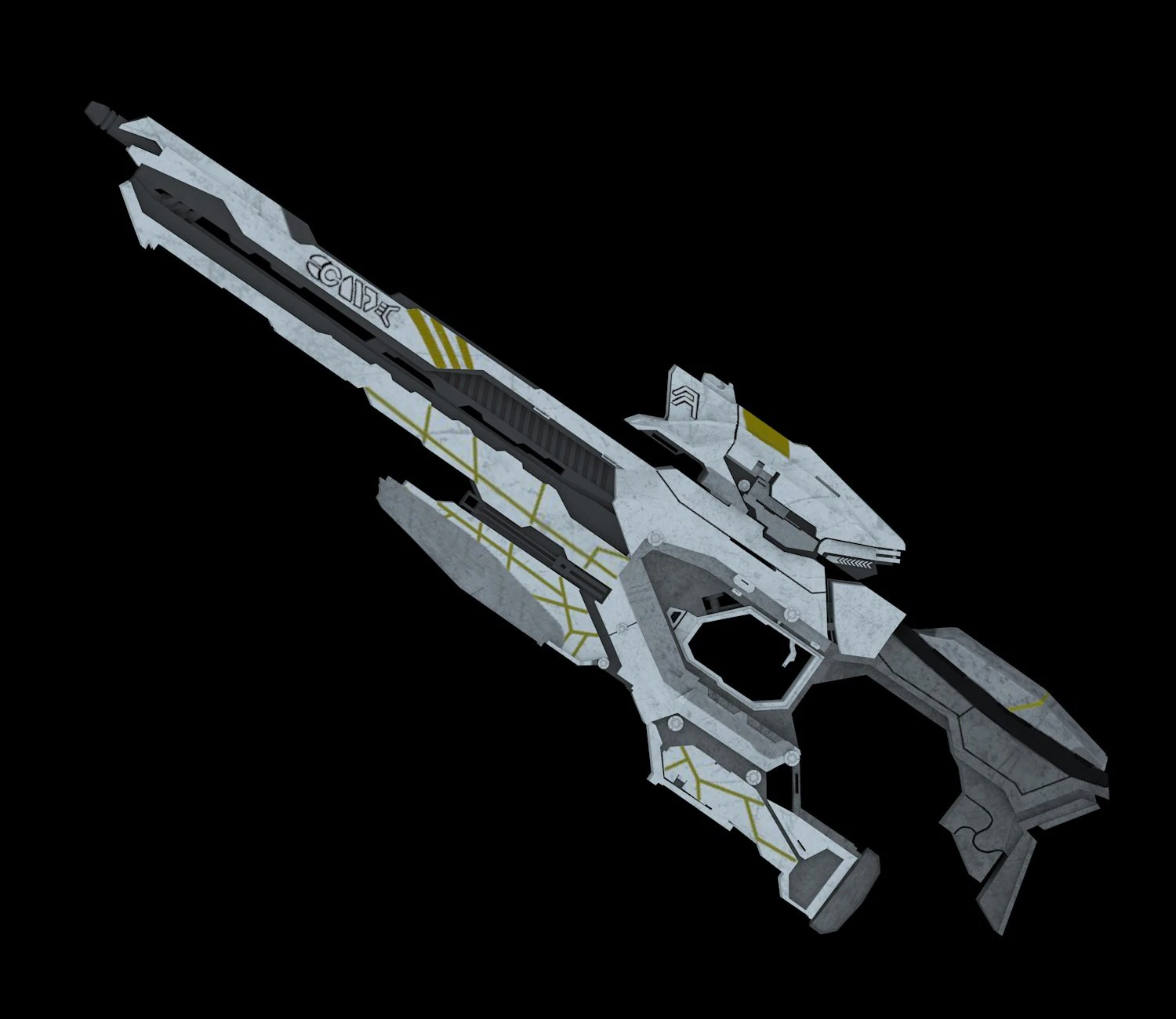 SFライフル 3Dモデル .c4d .max .obj .3ds .fbx .stl .blend 
