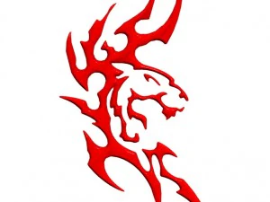 дракон орнамент 3D Принт Модель